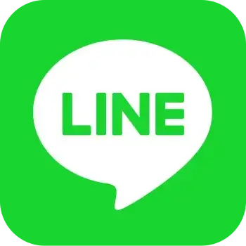 LINE logo white speech bubble inside green circle